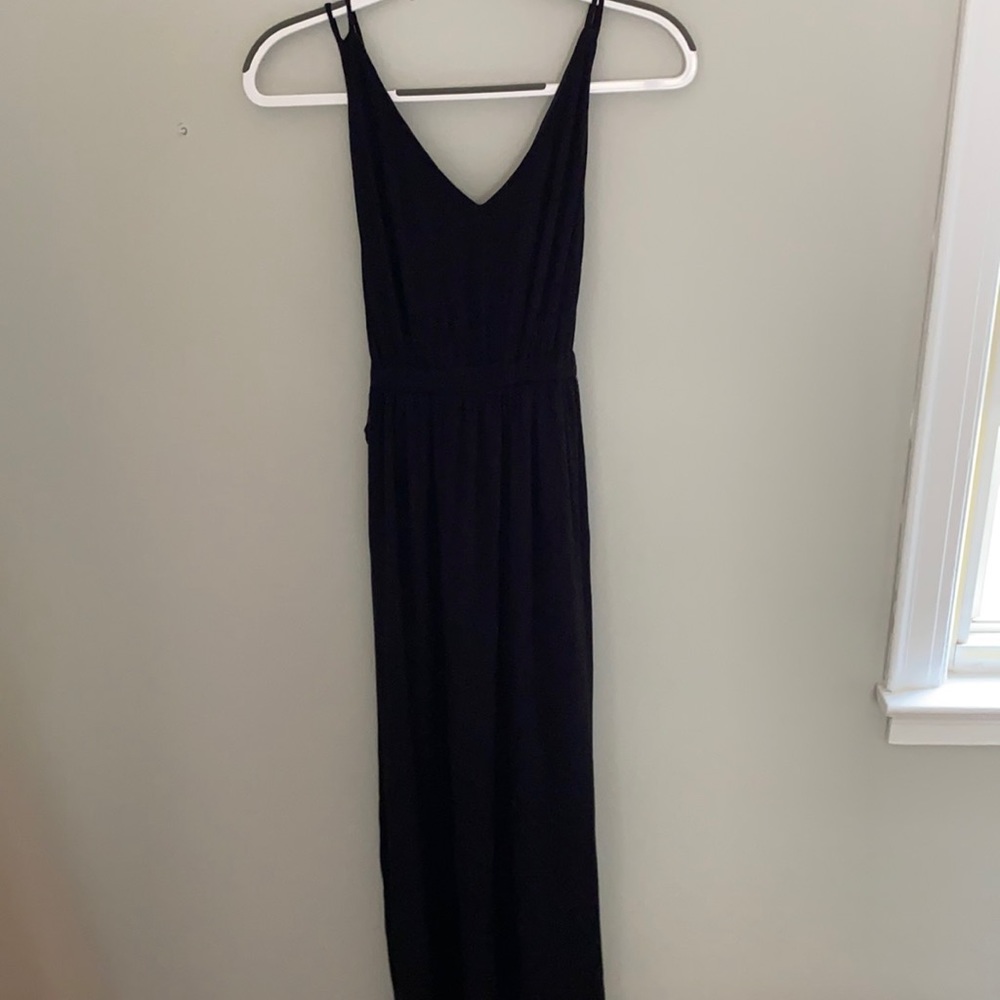 Buckle Black Maxi Dress